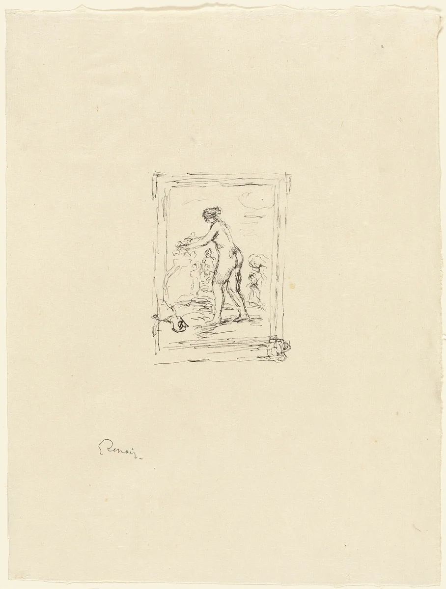 Woman with Grapevine, 2nd variant by Pierre-Auguste Renoir, print, 1899-1909