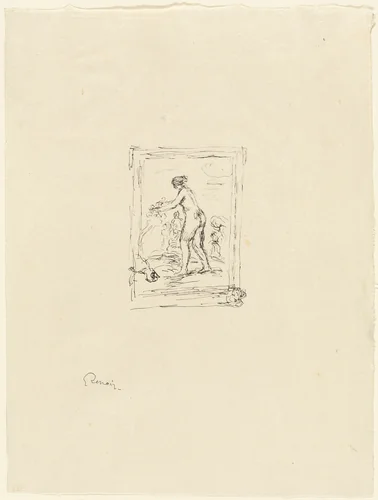 Woman with Grapevine, 2nd variant by Pierre-Auguste Renoir, print, 1899-1909