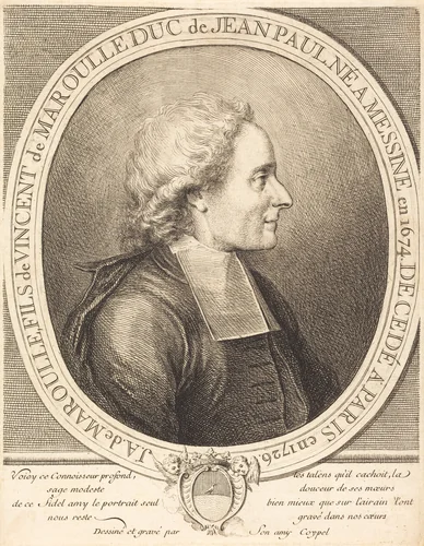 L'Abbe Jean-Antoine de Maroulle by Charles-Antoine Coypel, print, 1726