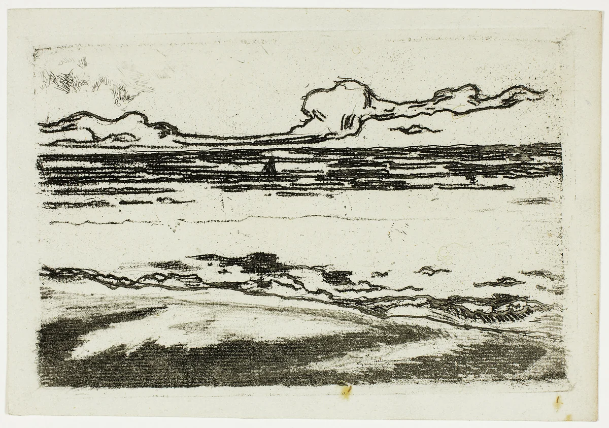 The Sea at Bognor by Theodore Roussel, print, 1895