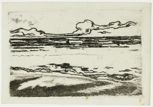 The Sea at Bognor by Theodore Roussel, print, 1895
