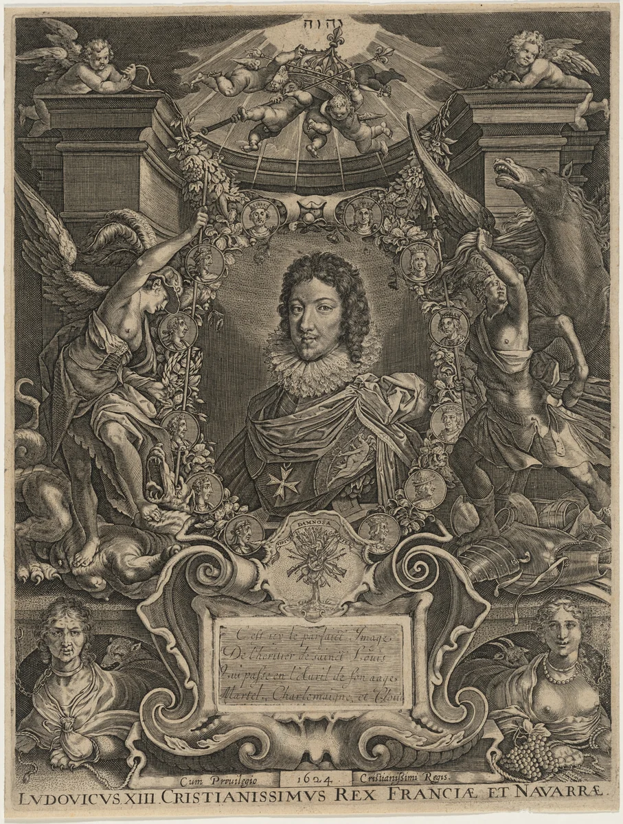Louis XIII of France by Unknown 19th Century, print, 1624
