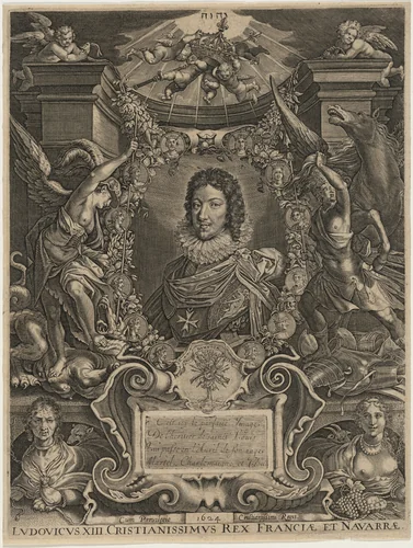 Louis XIII of France by Unknown 19th Century, print, 1624