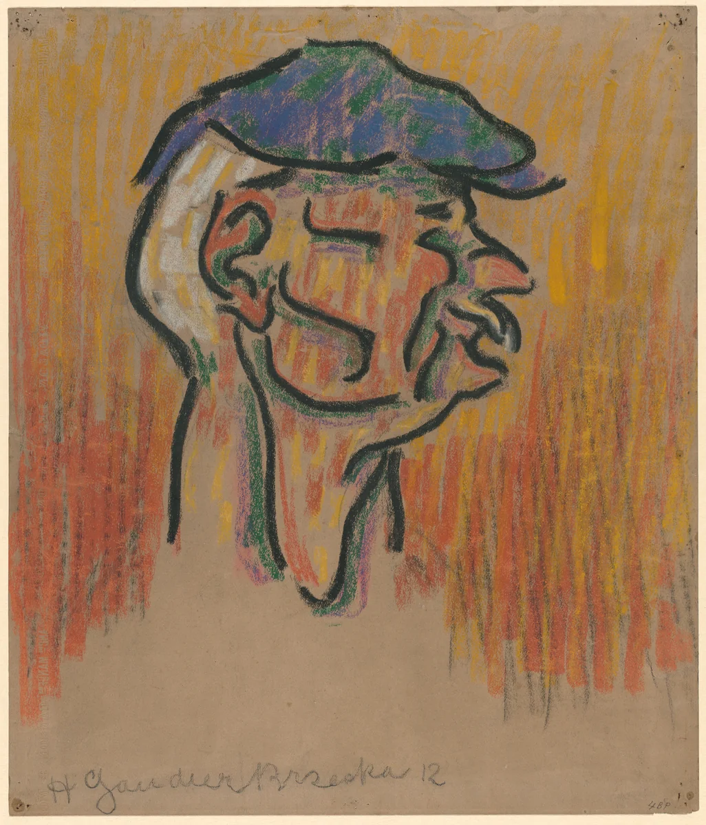 A Labourer (Man with Cap) by Henri Gaudier-Brzeska, drawing, 1912