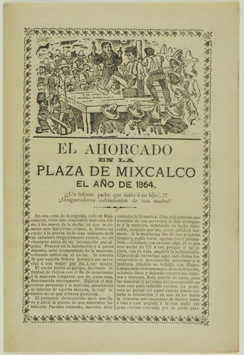 The Hanging in the Plaza of Mixcalco, the year 1864 by José Guadalupe Posada, print, 1864