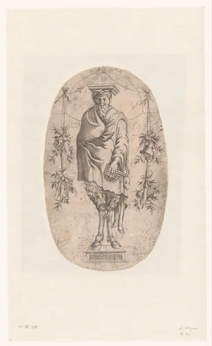 Pan als zuil by Unknown, print, 1543-1545