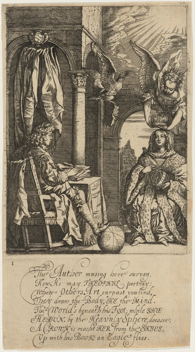 Illustration for Edward Benlowes, Theophila by Anonymous Artist; Francis Barlow, print, 1652