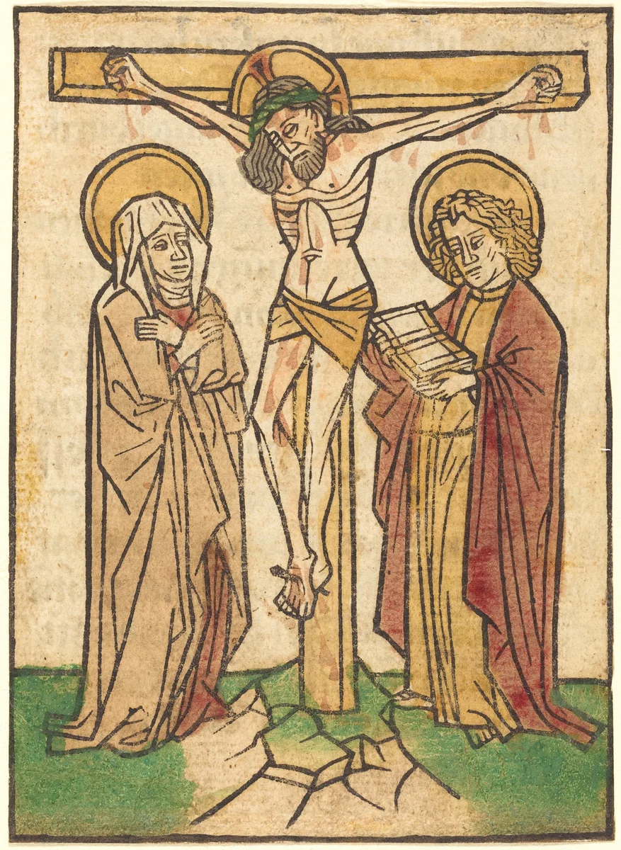 The Crucifixion by Ludwig of Ulm, print, 1390-1510