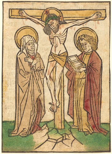 The Crucifixion by Ludwig of Ulm, print, 1390-1510