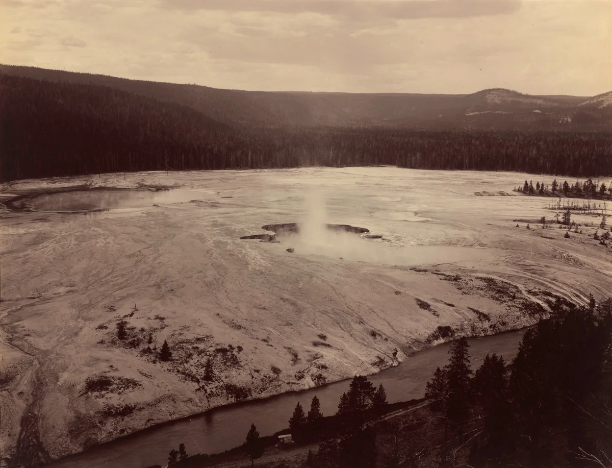 Hell's Half Acre, Firehole River by F. Jay Haynes, photograph, 1884