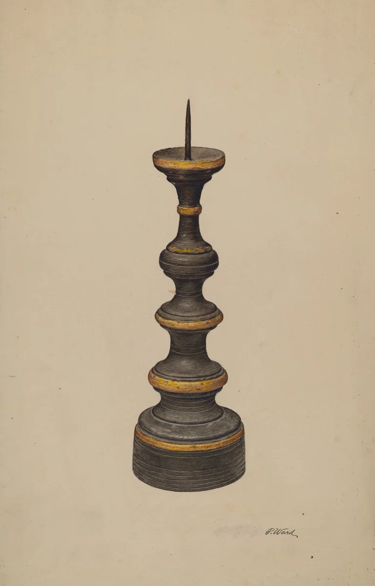 Candlestick by Paul Ward, index of american design, 1938