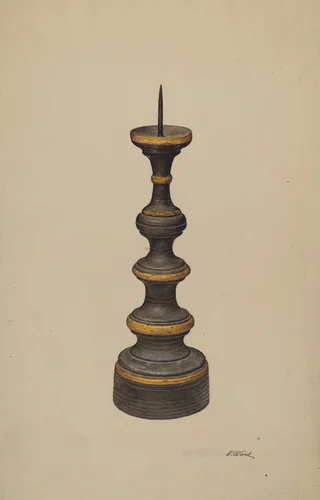 Candlestick by Paul Ward, index of american design, 1938