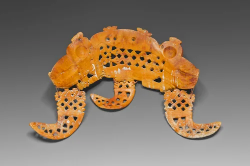 Pendant in the Form of a Mythical Double-Headed Creature by Colima or Jalisco, metalwork, -200-200