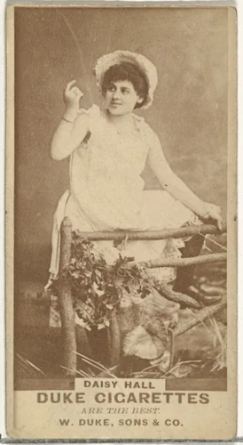 Daisy Hall, from the Actors and Actresses series (N145-7) issued by Duke Sons & Co. to promote Duke Cigarettes by W. Duke, Sons & Co., photograph, 1880-1889
