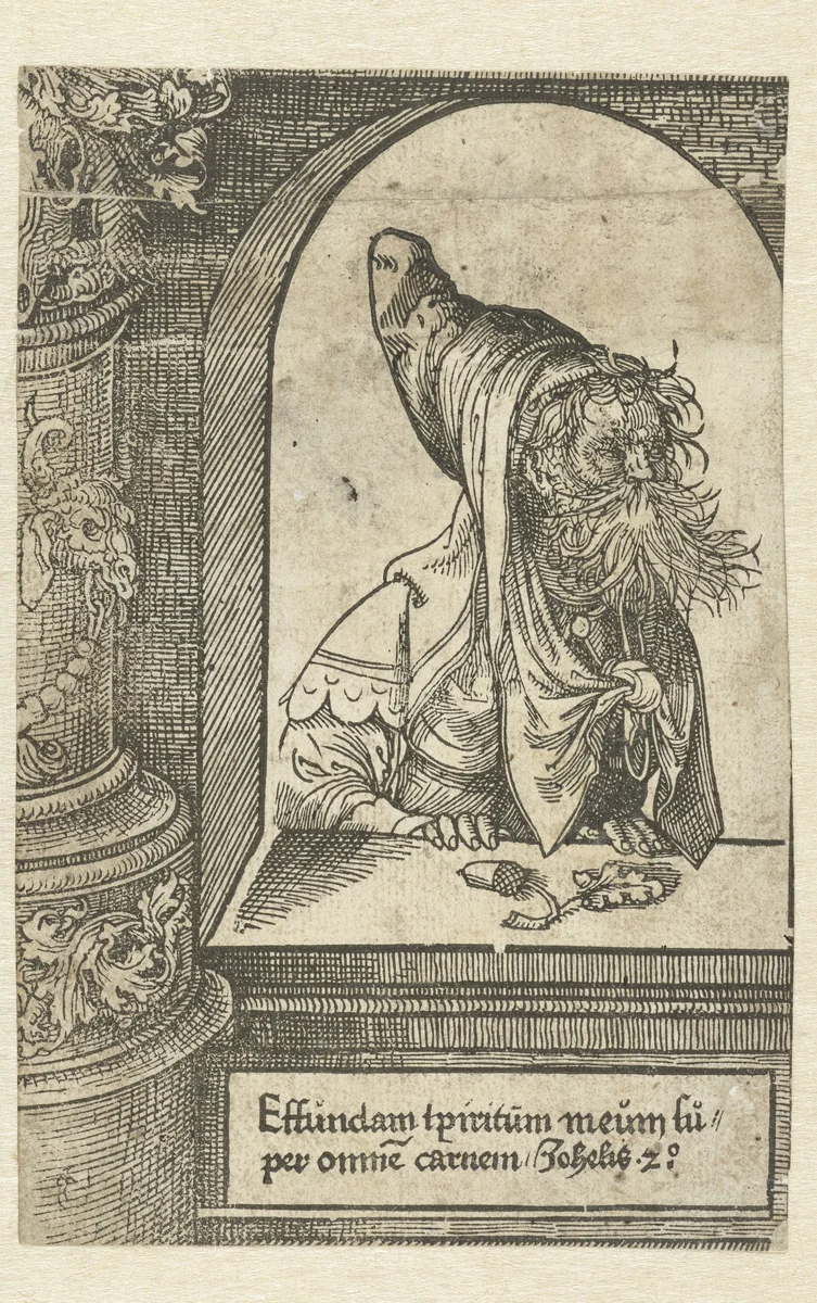 De profeet Joël by Jacob Cornelisz van Oostsanen, print, 1521-1525