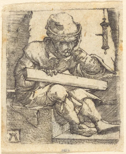 The Pensive Carpenter by Albrecht Altdorfer, print, 1520-1530
