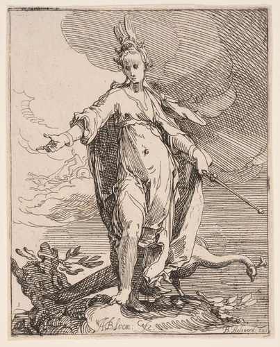 Juno by Abraham Bloemaert, print, 1610