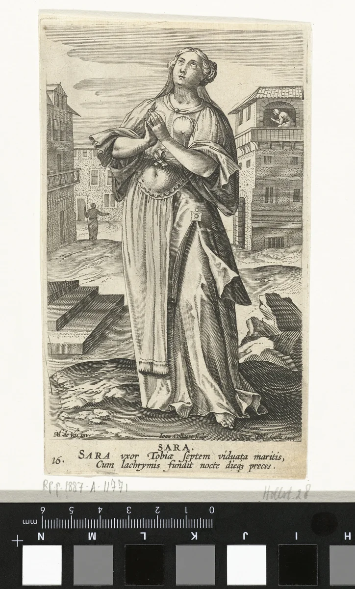 Sara, vrouw van Tobias by Unknown, print, 1588-1595