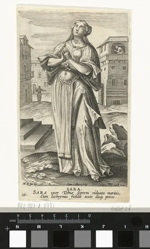 Sara, vrouw van Tobias by Unknown, print, 1588-1595