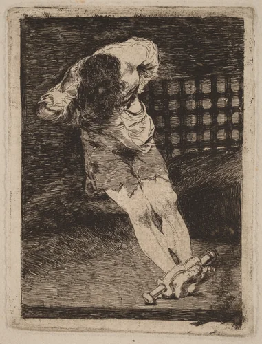 La seguridad de un reo no exige tormento (The Custody of a Criminal Does Not Call for Torture by Francisco Goya, print, 1810
