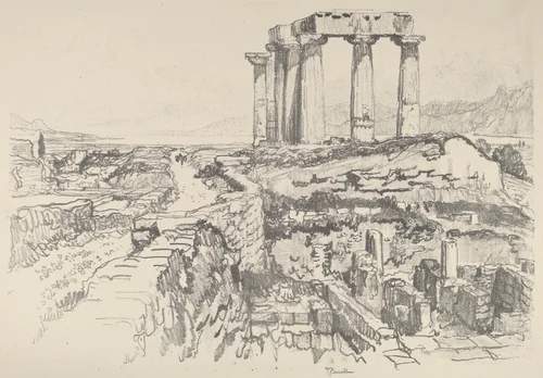 Corinth, towards the Gulf by Joseph Pennell, print, 1913
