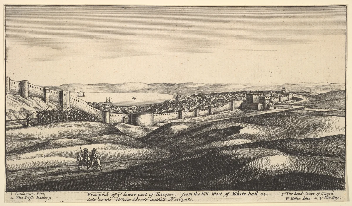 Prospect of the Lower Part of Tangier by Wenceslaus Hollar, print, 1665-1675