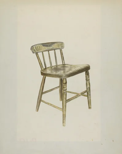 Shaker Dining Chair by John Davis, index of american design, 1935-1942