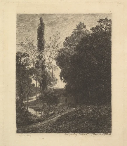 The Banks of Cousin by Charles-François Daubigny, print, 1845-1855
