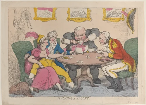 Plucking a Spoony by Thomas Rowlandson, print, 1812