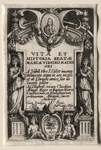The Life of the Virgin: Frontispiece by Jacques Callot, print, 1628-1639