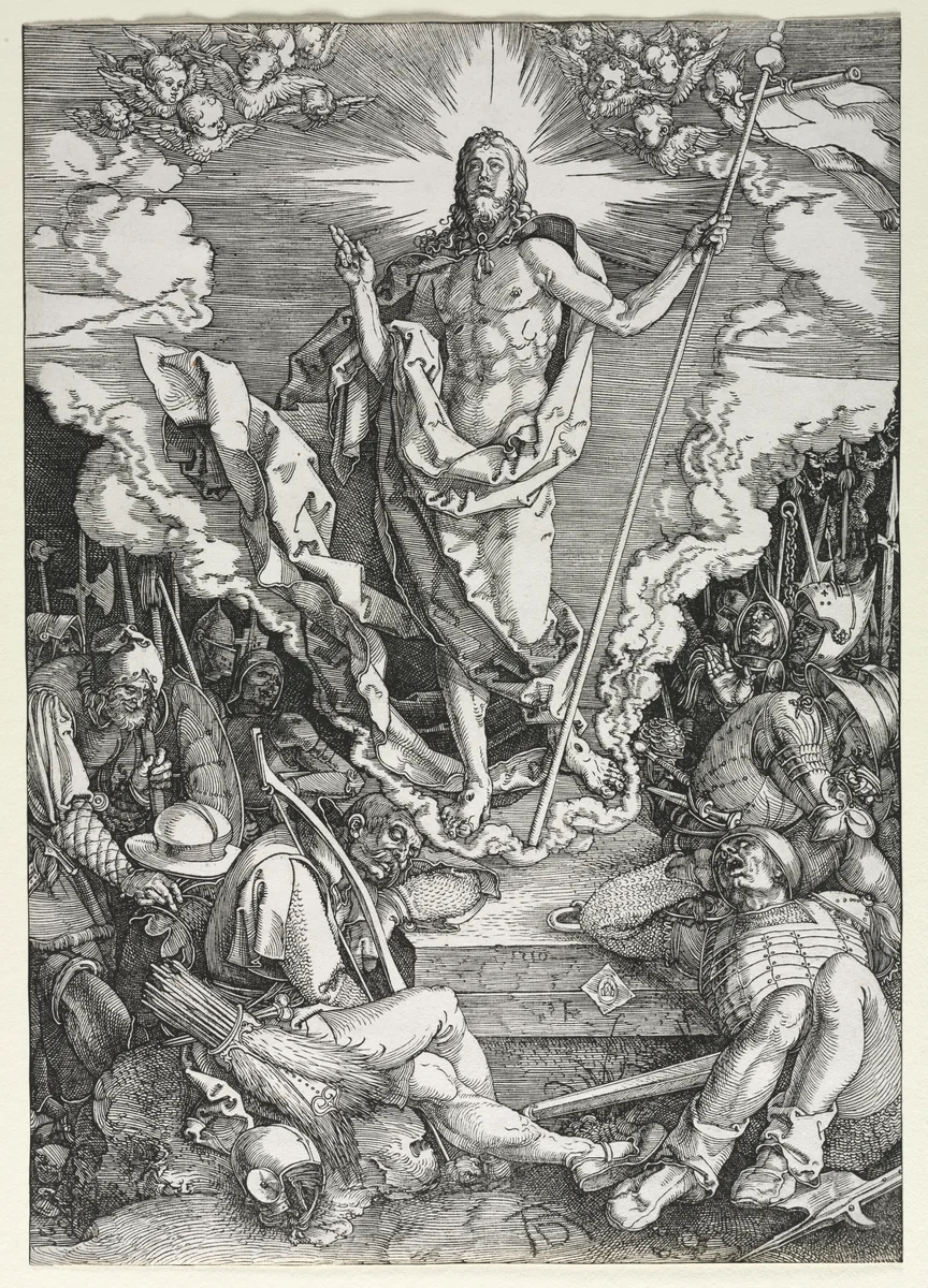 The Resurrection by Albrecht Dürer, print, 1510