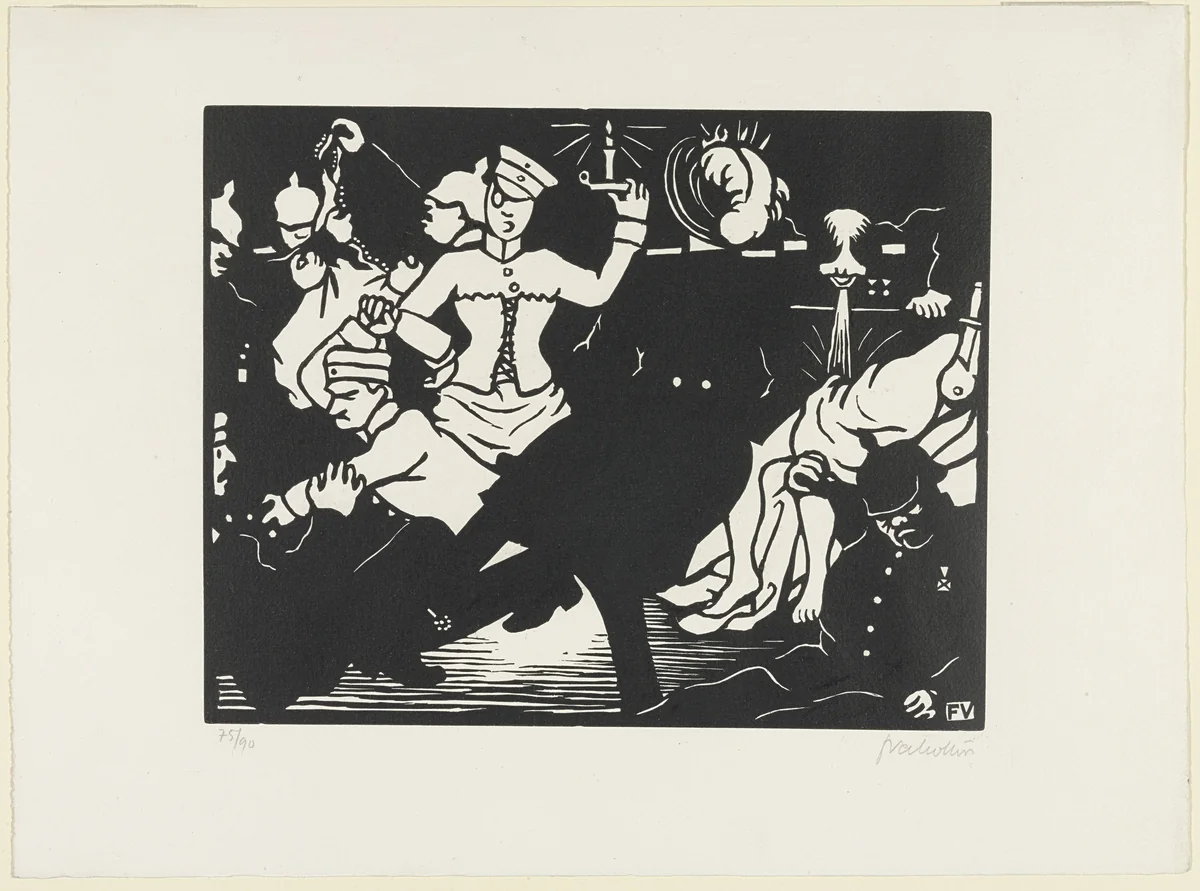 The Orgy (L'Orgie) from This Is War (C'est la Guerre) by Félix Vallotton, print, 1915