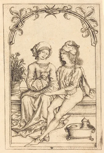 The Lovers by Wenzel von Olmutz, print, 1490