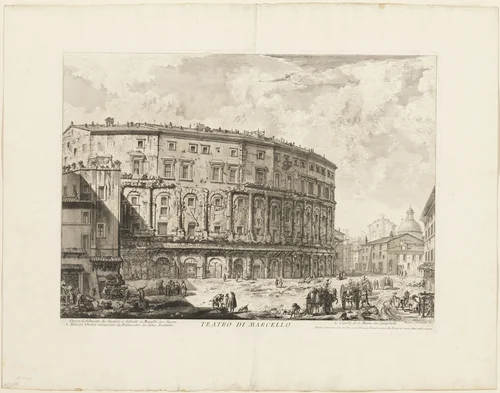 The Theater of Marcellus, from Views of Rome by Giovanni Battista Piranesi, print, 1750-1759