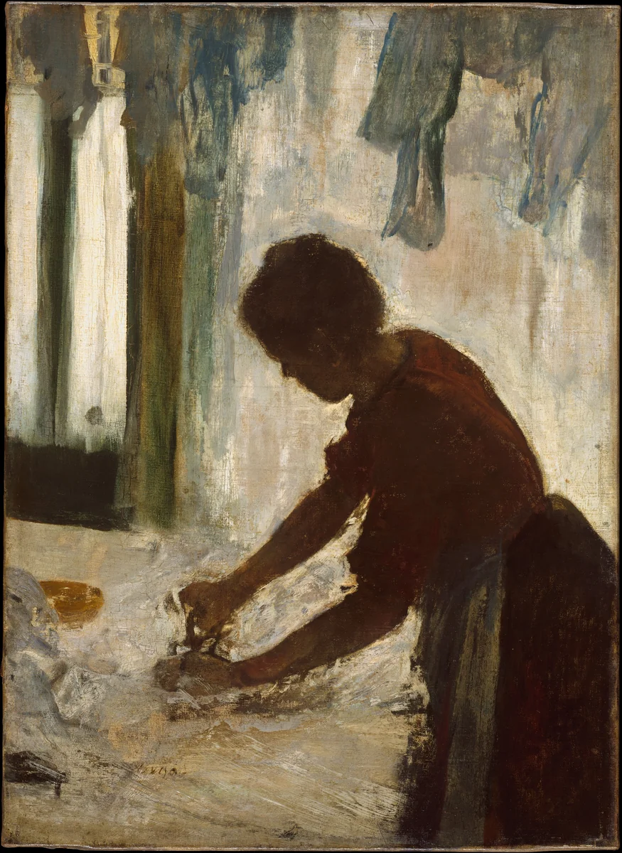 A Woman Ironing by Edgar Degas, painting, 1873