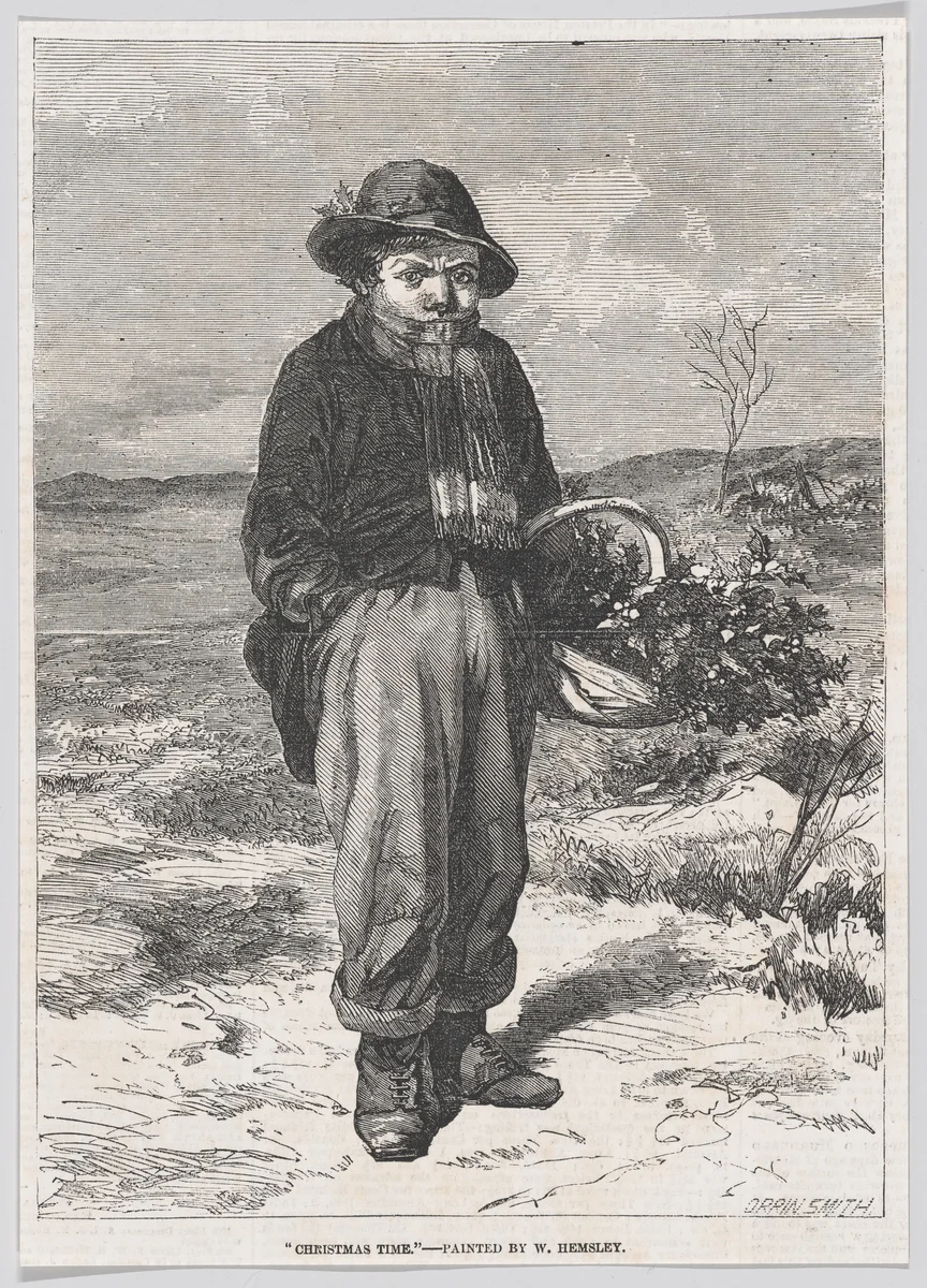 Christmas Time, from "Illustrated London News" by Harvey Orrin Smith, print, 1857
