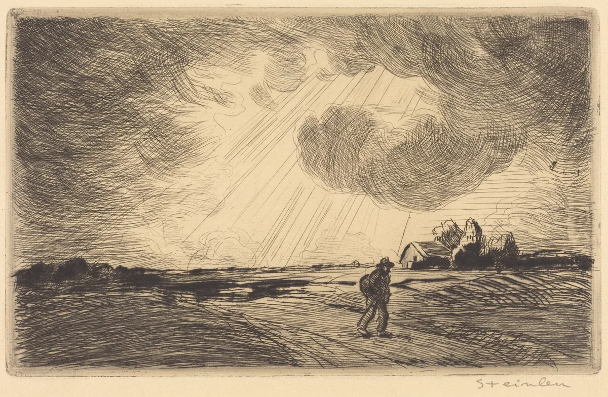 Thunder Storm (Temps d'orage) by Théophile Alexandre Steinlen, print, 1859-1923