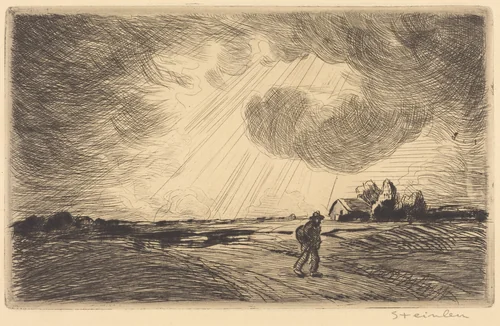 Thunder Storm (Temps d'orage) by Théophile Alexandre Steinlen, print, 1859-1923