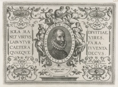 Portret van Johannes Stradanus by Unknown, print, 1585-1586