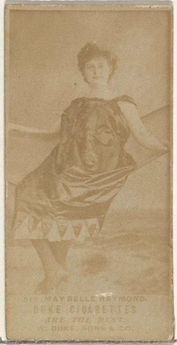 Card Number 519, May Belle Raymond, from the Actors and Actresses series (N145-7) issued by Duke Sons & Co. to promote Duke Cigarettes by W. Duke, Sons & Co., photograph, 1880-1889