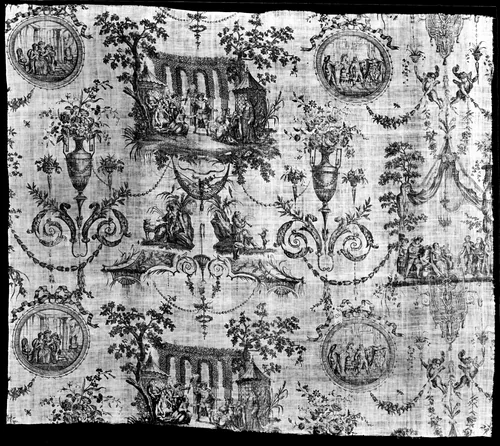Le Mariage de Figaro (The Marriage of Figaro) by Jean Baptiste Huet, textile, 1785-1800