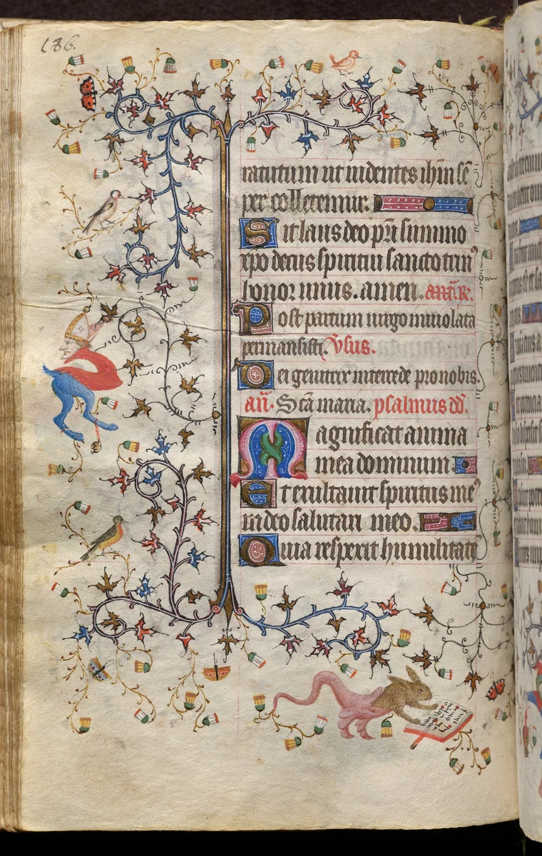 Hours of Charles the Noble, King of Navarre (1361-1425): fol. 93v, Text by Master of the Brussels Initials and Associates, book, 1400-1410