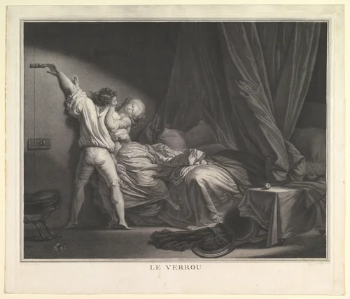 Le Verrou by Jean Honoré Fragonard, print, 1765-1818