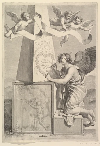 Frontispiece for New Testament in Greek by Claude Mellan, print, 1642