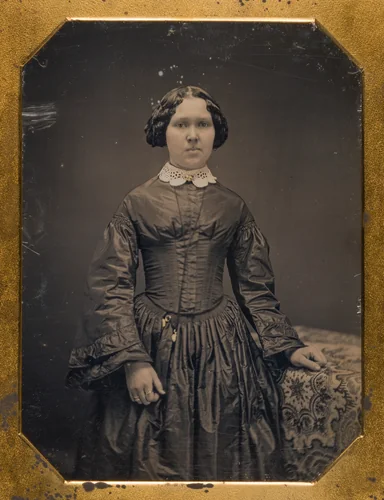 Untitled (Portrait of a Young Woman in a Dark Silk Dress) by Artist Unknown, other, 1839-1860