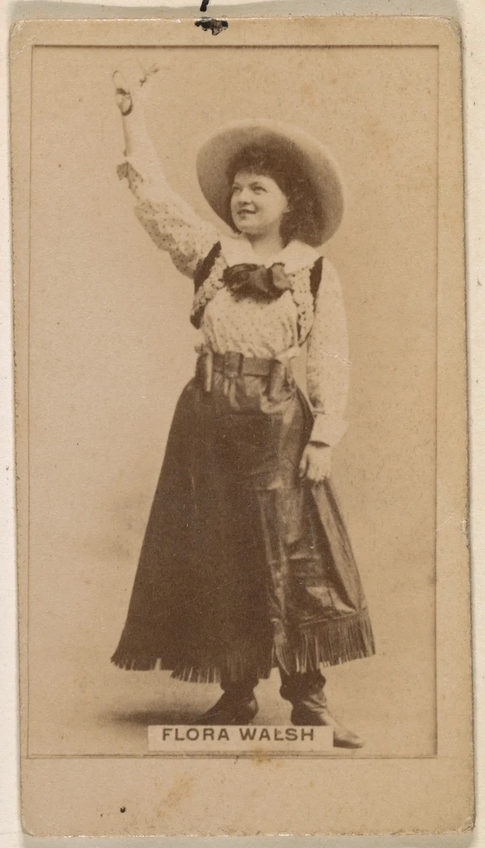 Flora Walsh, from the Actresses series (N245) issued by Kinney Brothers to promote Sweet Caporal Cigarettes by Kinney Brothers Tobacco Company, photograph, 1890