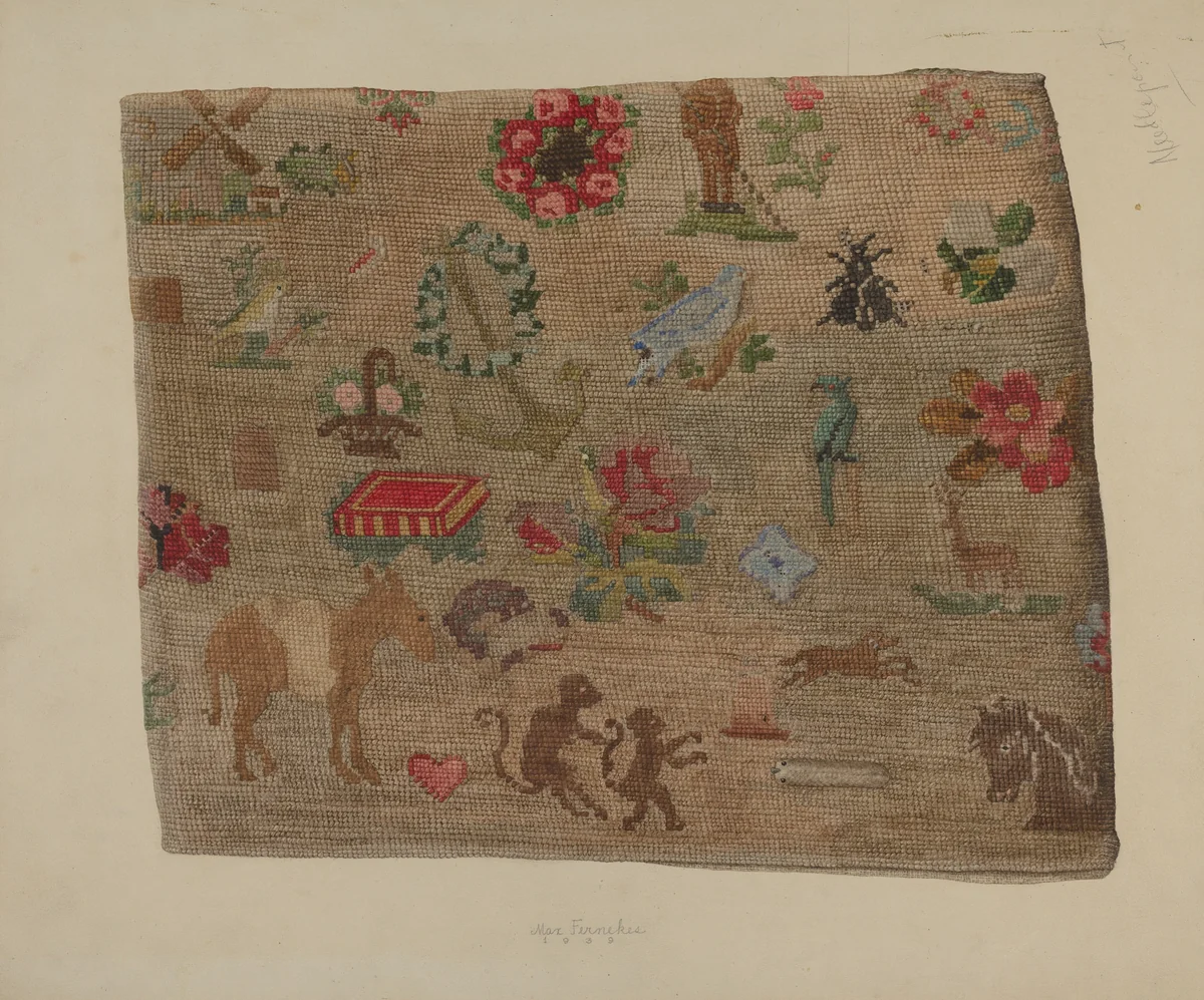 Friendship Pillow by Max Fernekes, index of american design, 1939