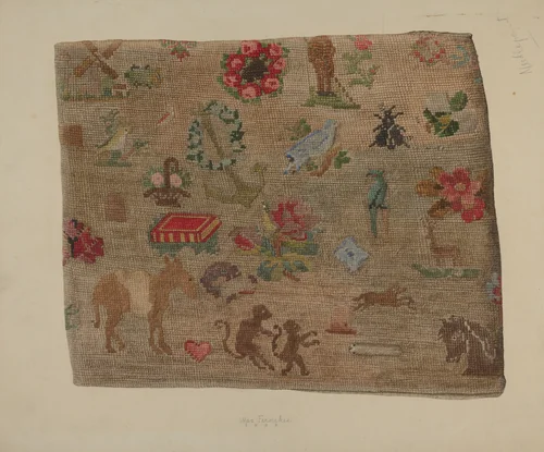 Friendship Pillow by Max Fernekes, index of american design, 1939