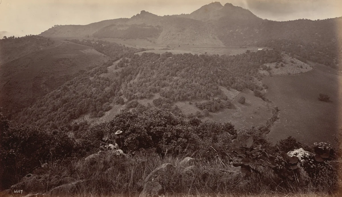 Santa María Volcano, Quetzaltenango, Guatemala by Eadweard Muybridge, photograph, 1875-1876