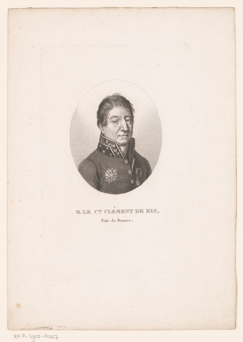 Portret van baron Clément de Ris by Ambroise Tardieu, print, 1820-1821